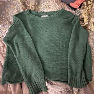 American Eagle Outfitters Teal Women's Crew Neck Sweater